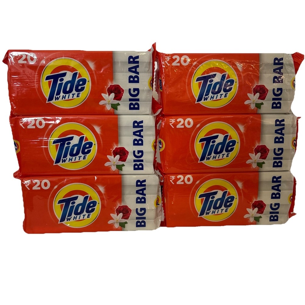 6 Tide White Laundry Big Bar Soap‎ Rose Jasmine Full Deep Clean 250 g Detergent